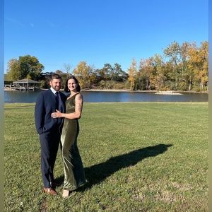 Bridesmaid & wedding guest dress! BalticBorn Tatiana Velvet One Shoulder Maxi.